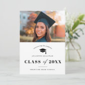 写真ミニマル卒業発表の入力 案内状 (スタンド正面)