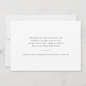 写真ミニマル卒業発表の入力 案内状 (裏面)