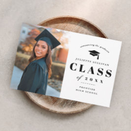 写真ミニマル卒業発表の入力 案内状