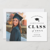 写真ミニマル卒業発表の入力 案内状 (正面)