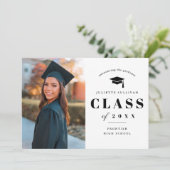 写真ミニマル卒業発表の入力 案内状 (スタンド正面)