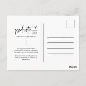 写真ミニマル卒業発表 ポストカード (裏面)