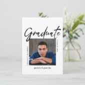 写真ミニマル台本大学院パーティの招待状 招待状 (スタンド正面)