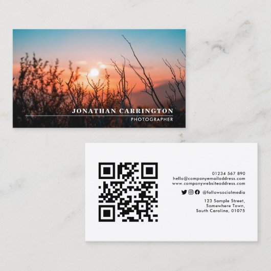 写真ミニマル名刺 名刺 (正面/裏面)