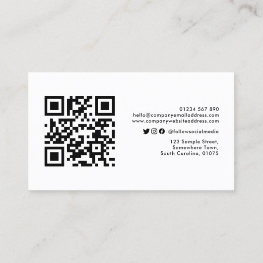 写真ミニマル名刺 名刺 (裏面)