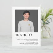 写真ミニマル彼がIt白黒卒業 招待状 (スタンド正面)