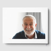 写真ミニマル悔やみや弔慰葬式の水彩 ゲストブック (裏面)