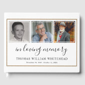 写真ミニマル悔やみや弔慰葬式の水彩 ゲストブック (正面)