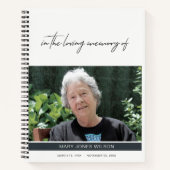 写真ミニマル悔やみや弔慰記念エレガントゲストブック ノートブック (正面)