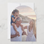 写真ミニマル最エレガントも幸せなアーチクリスマスカード 招待状 (裏面)