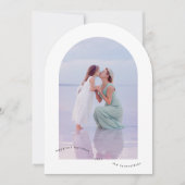 写真ミニマル最エレガントも幸せなアーチクリスマスカード 招待状 (正面)