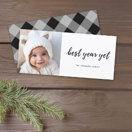 写真ミニマル最高の年未クリスマスモダン シーズンカード