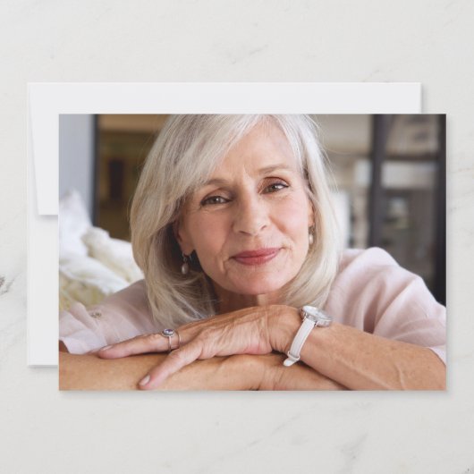 写真ミニマル死別葬式 サンキューカード (裏面)