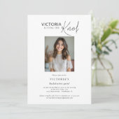 写真ミニマル結び目のバチェロレッテ 招待状 (スタンド正面)