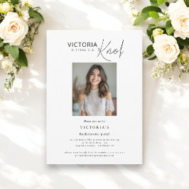 写真ミニマル結び目のバチェロレッテ 招待状