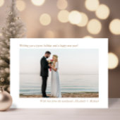 写真ミニマル結婚したモダンクリスマス白金ゴールド シーズンカード