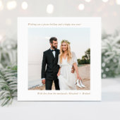 写真ミニマル結婚したモダンクリスマス白金ゴールド シーズンカード