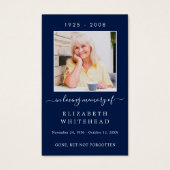 写真ミニマル葬儀ケルト祈りの言葉カード海軍 (正面)