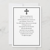 写真ミニマル葬儀祈りの言葉カード サンキューカード (裏面)