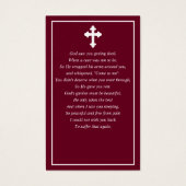 写真ミニマル葬儀祈りの言葉ブルゴーニュ (裏面)