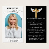 写真ミニマル記念葬式ブックマーク (正面&裏面)