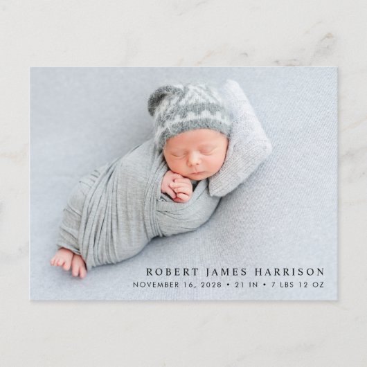 写真ミニマル誕生 案内ポストカード (正面)