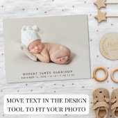 写真ミニマル誕生 案内ポストカード