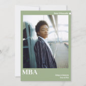 写真ミニマルMBA卒業 案内状 (正面)