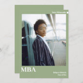 写真ミニマルMBA卒業 案内状 (正面/裏面)