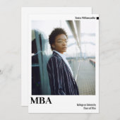 写真ミニマルMBA卒業 案内状 (正面/裏面)