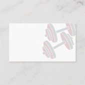 写真ミニマルQRコード個人メッセージ赤アクセント 名刺 (裏面)