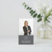 写真ミニマルQRフォトプロフェッショナル名刺 名刺 (スタンド正面)