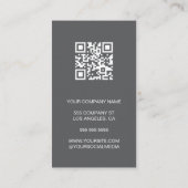 写真ミニマルQRフォトプロフェッショナル名刺 名刺 (裏面)