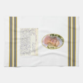 写真メパーソナライズされたリアルレシピ記念 キッチンタオル (横)