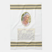 写真メパーソナライズされたリアルレシピ記念 キッチンタオル (縦)