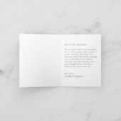 写真メモダンッセパーソナライズされたージの折り畳み サンキューカード (内部)