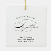 写真メリーと書を一緒にエレガント写真 セラミックオーナメント (裏面)