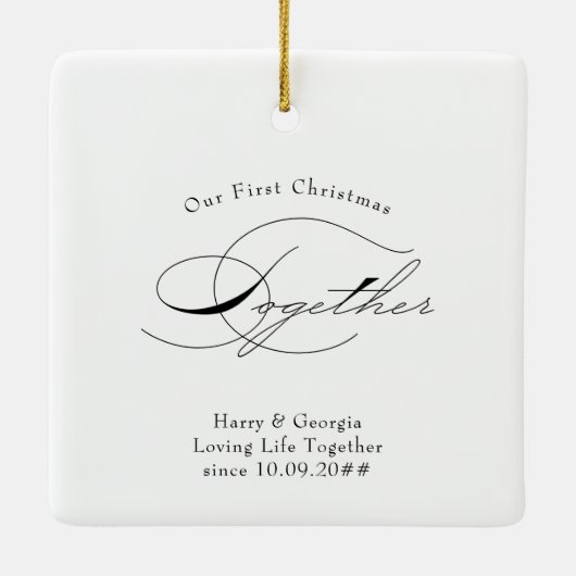 写真メリーと書を一緒にエレガント写真 セラミックオーナメント (裏面)