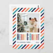 写真メリーとBright Familyレトロストライプ ポストカード (正面/裏面)