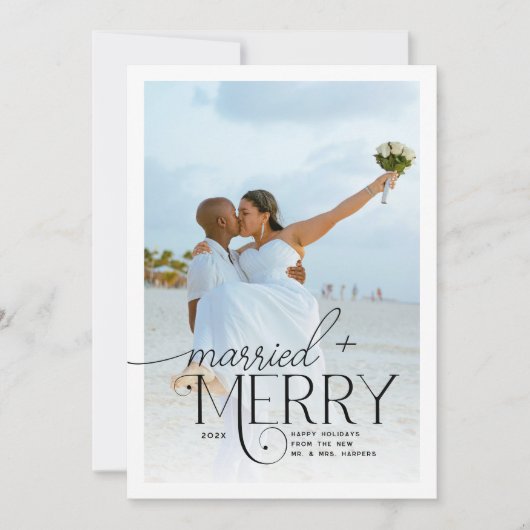 写真メリーは結婚したクリスマス シーズンカード (正面)