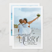 写真メリーは結婚したクリスマス シーズンカード (正面/裏面)