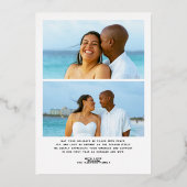 写真メリーは結婚したクリスマス 箔シーズンカード (裏面)