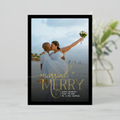 写真メリーは結婚したクリスマス 箔シーズンカード (立ち正面)