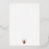 写真メリーエレガントクリスマスの台本の金ゴールドモダン 箔シーズンカード (裏面)