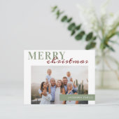 写真メリーエレガントクリスマス家族 ポストカード (スタンド正面)