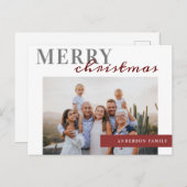 写真メリーエレガントクリスマス家族 ポストカード (正面/裏面)