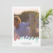 写真メリークリスマスホリデー希望の赤い青 シーズンカード (スタンド正面)