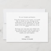 写真メリース結婚したト結婚スクリプト サンキューカード (裏面)