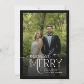 写真メリーニュー結婚したリウィーズChristmas Holida シーズンカード (正面)