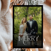 写真メリーニュー結婚したリウィーズChristmas Holida シーズンカード